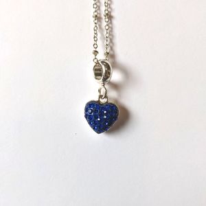 DaVinci Blue Sapphire Heart Necklace